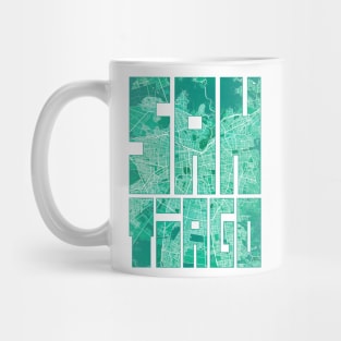 Santiago, Chile City Map Typography - Watercolor Mug